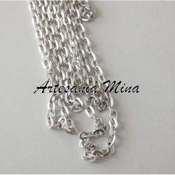 Cadena hierro plateada 4 x...